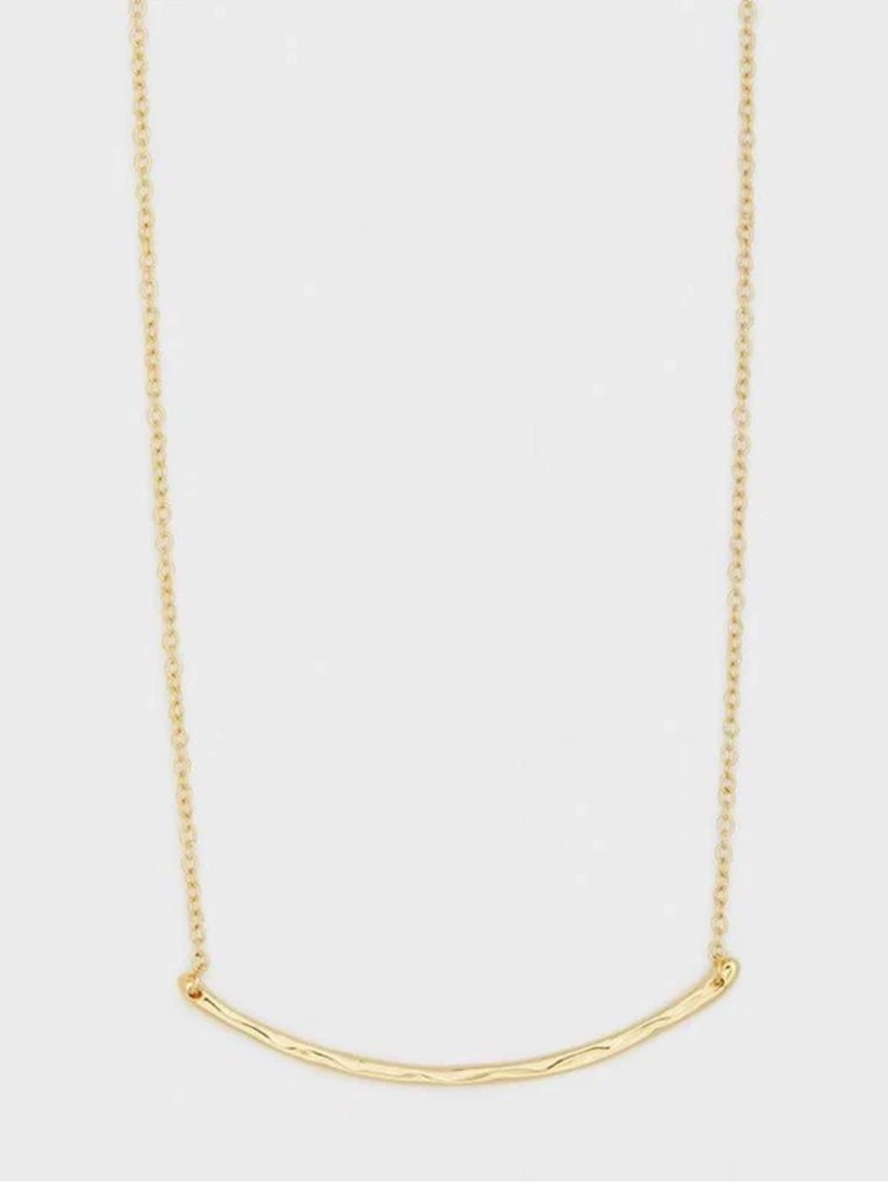 Gorjana Taner Gold Plated Curved Bar Necklace